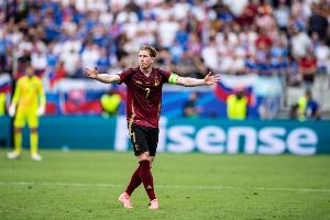 34歲德布勞內本屆歐洲世預賽打進6球，僅少于哈蘭德、德佩