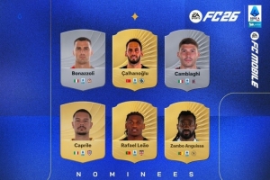 意甲10月最佳球員候選：萊奧、恰爾汗奧盧、安古伊薩等6人在列