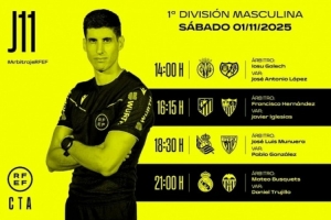 西甲第11輪部分裁判安排：特魯伊略主裁皇馬主場對陣瓦倫西亞