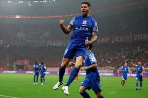 路易斯在1分8秒的進球是申花自2020年11月以來在中超的最快進球