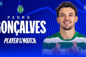 1關(guān)鍵傳球1過人成功，貢薩爾維斯當選葡體1-1尤文一役全場最佳