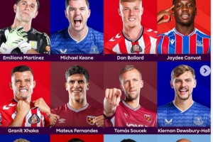 希勒評本輪英超最佳陣：加納喬領銜，多庫、扎卡、大馬丁在列