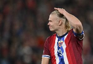 哈蘭德國家隊(duì)場均打進(jìn)1.13球，進(jìn)球效率遠(yuǎn)高于凱恩、C羅、大羅