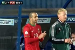 只大9天??13年世預賽，曼聯主帥阿莫林曾在第89分鐘替換C羅登場