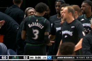 危險(xiǎn)的信號(hào)！麥克丹尼爾斯里突外投連拿7分打停快船