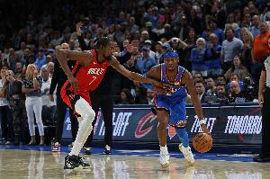 賽季至今凈效率前5球隊(duì)：雷霆+15.9斷檔 火箭+10.8第2 綠軍第5