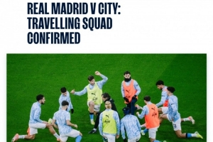 曼城客戰(zhàn)皇馬名單：哈蘭德、多庫(kù)、福登、多納魯馬在列